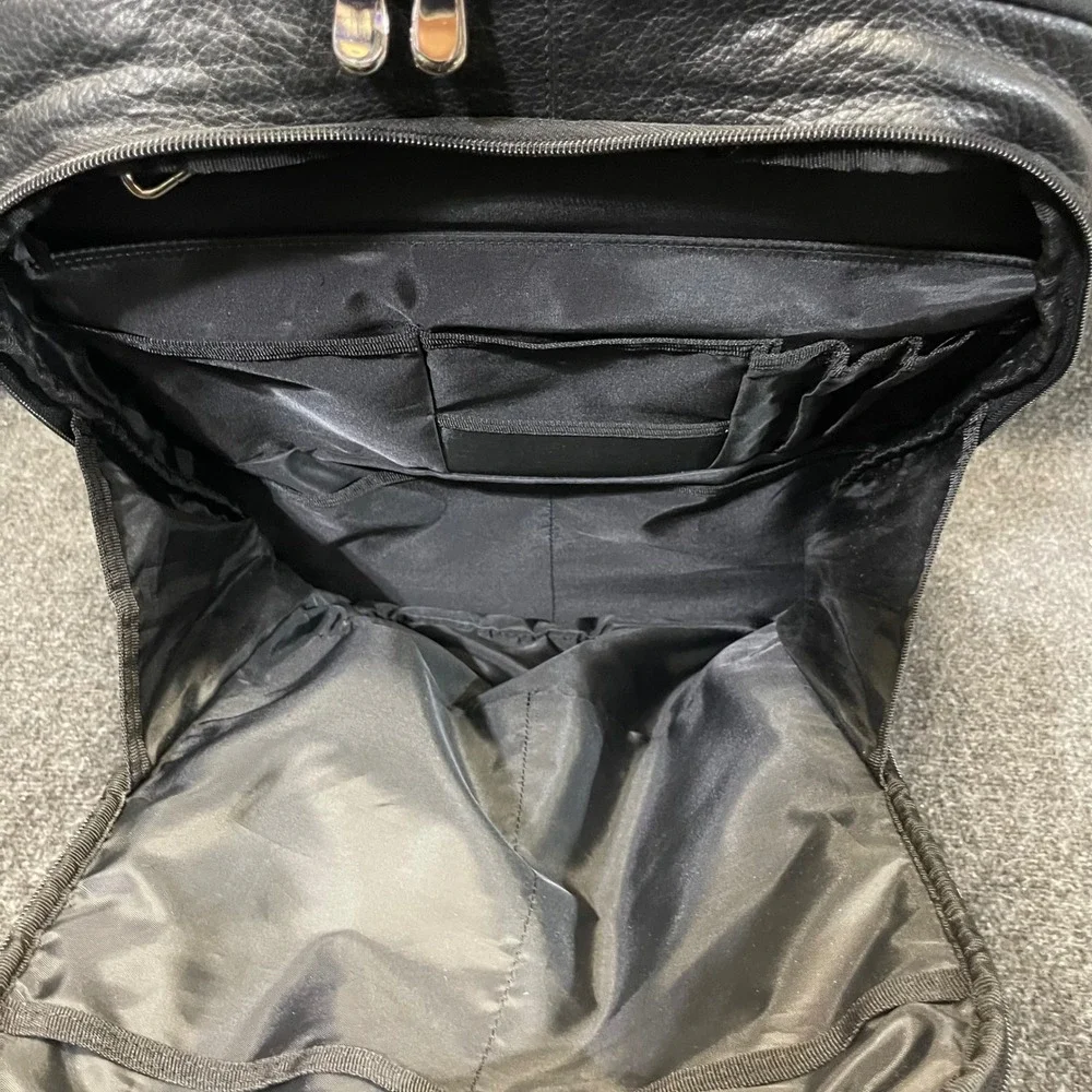 Wilsons Leather Pelle Studio Rolling Laptop Bag Black Briefcase Carry On Luggage